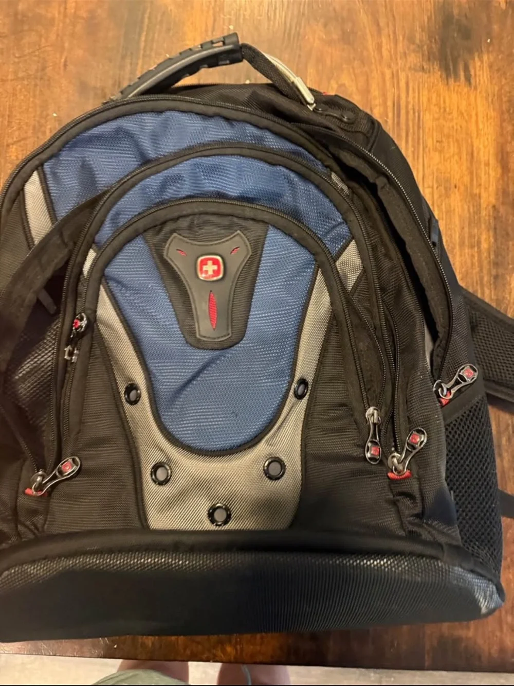 SwissGear Black and Blue Travel Laptop Backpack